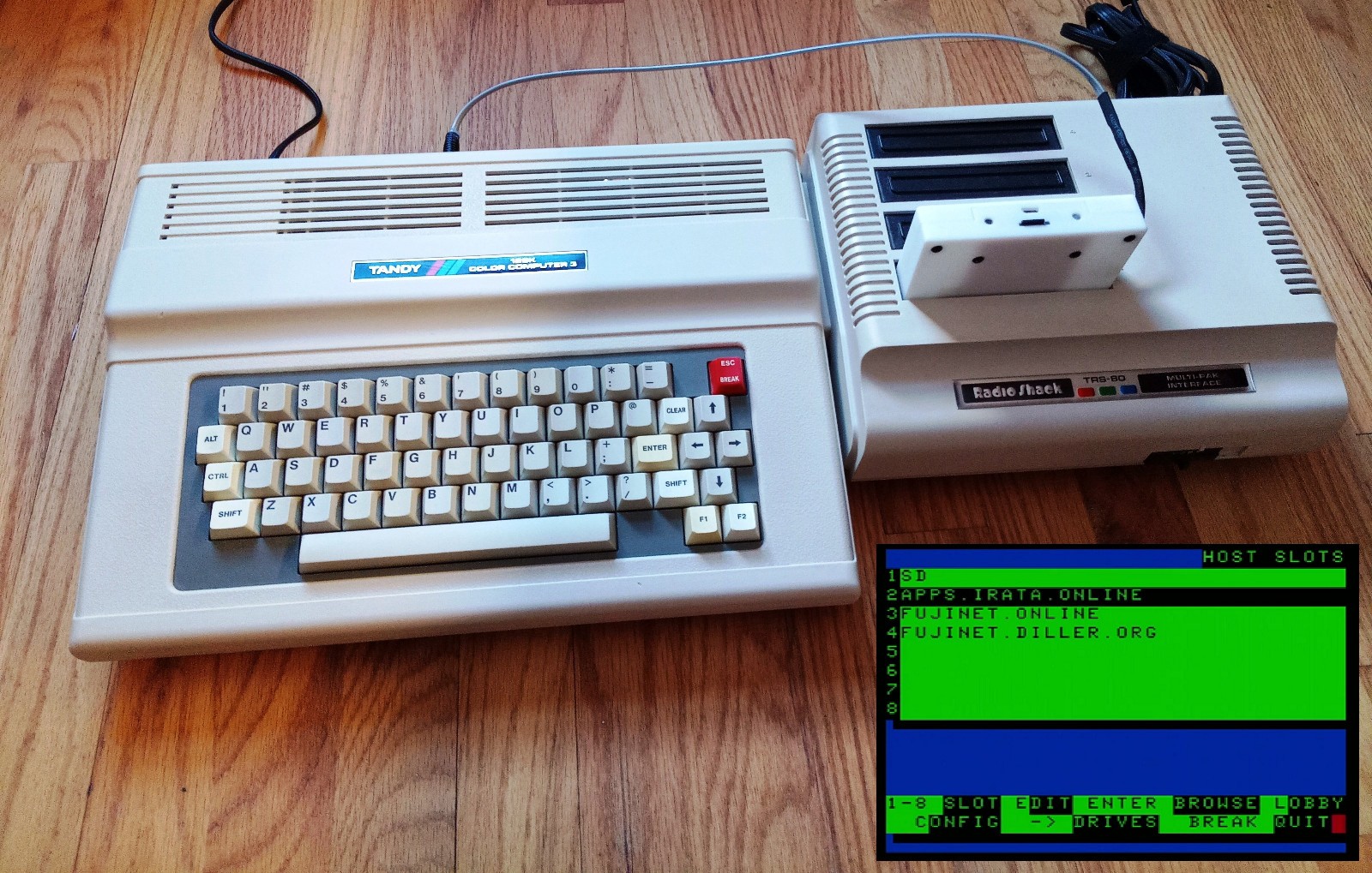 FujiNet for the RadioShack Tandy Coco Color Computer 1 / 2 / 3 - with SD card