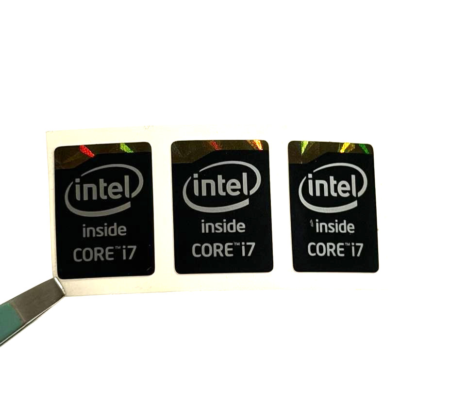 3Pcs Intel Inside Core i7  Sticker Label Decal 15mm x 21mm