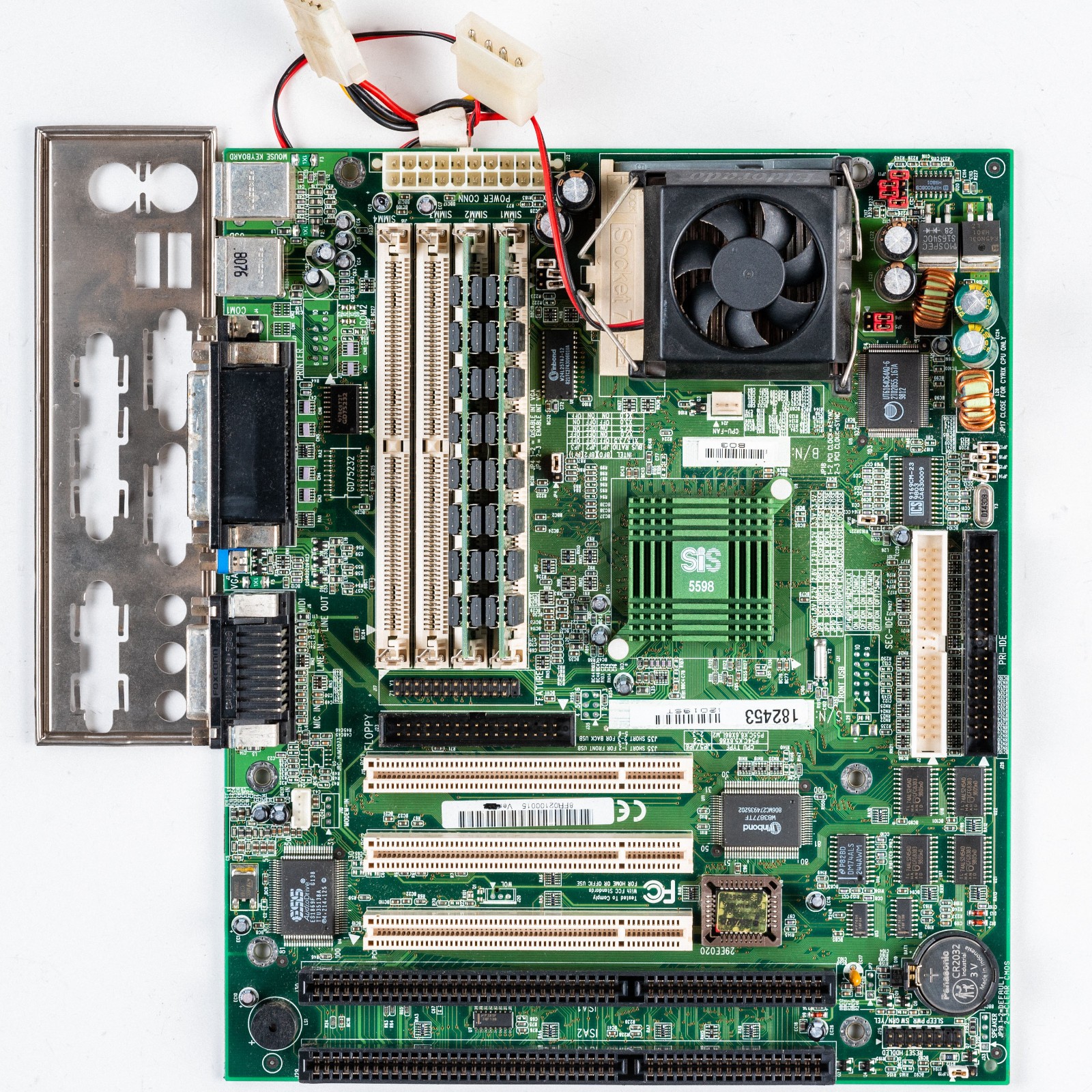 BCM IN5598 Socket 7 MicroATX Motherboard 64MB EDO Cyrix M II-300 ISA DOS Gaming