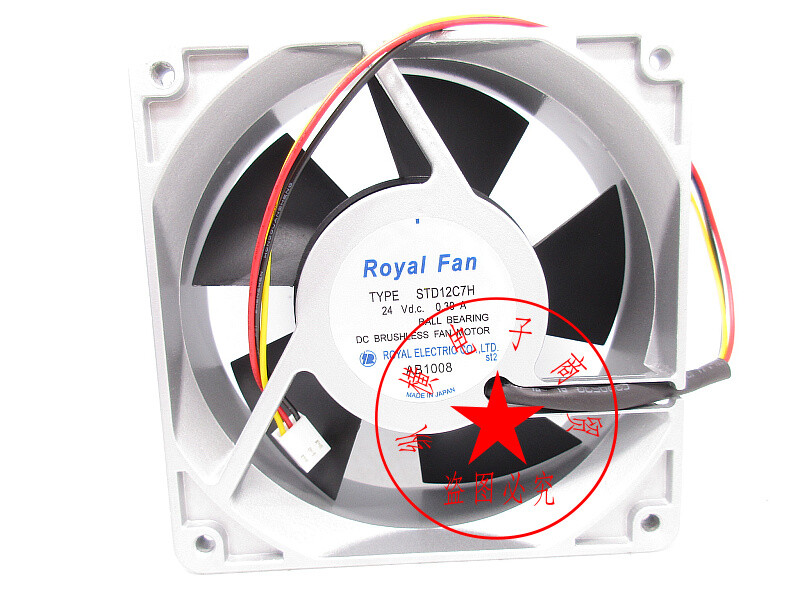  Royal Fan TYPE STD12C7H 12038 24V 0.30A 12CM cooling fan