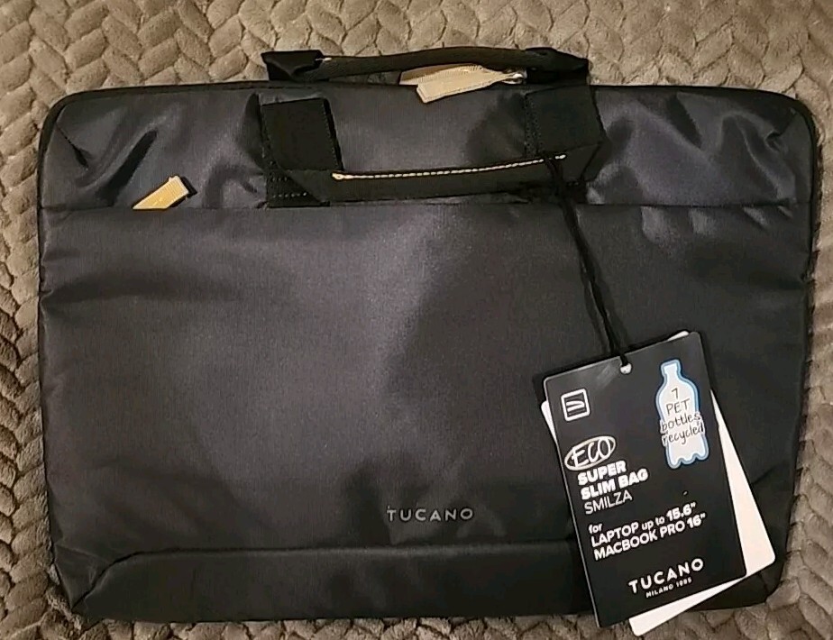Tucano Smilza 14" Laptop Super Slim  Bag and MacBook Pro Black New