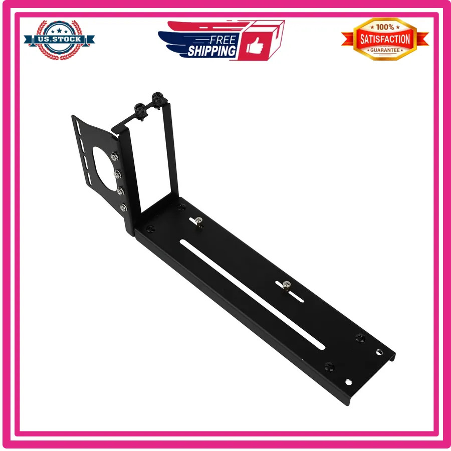 Universal Vertical GPU Mount Bracket Graphics Card Holder Black PC Support