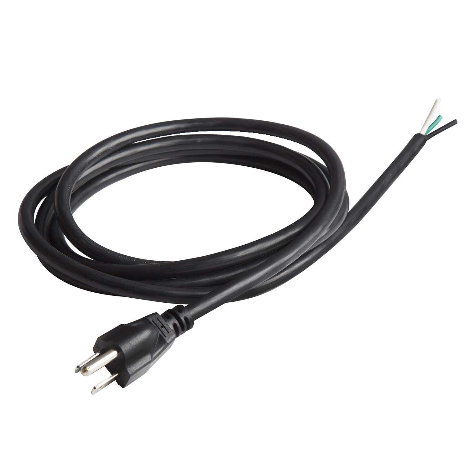 6Ft 16 Gauge 3 Prong Heavy Duty AC Appliance Replacement Cord Open End 13A