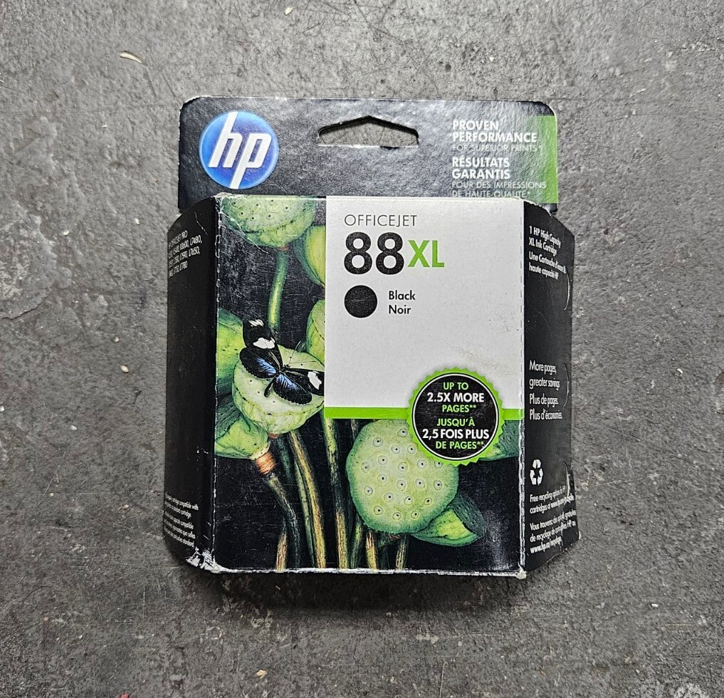 HP C9396AN Genuine Ink Cartridge HP 88XL Black Ink in Box 2016 Exp.