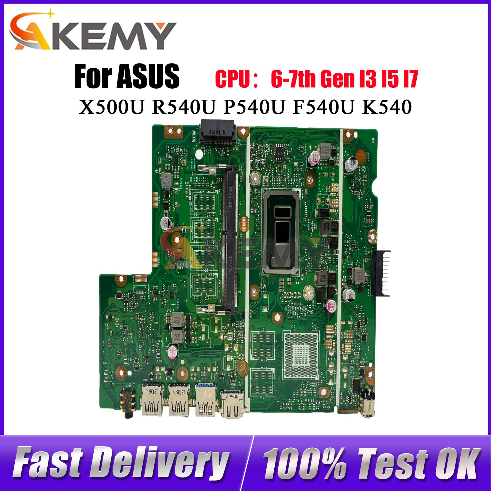X540UA Motherboard For ASUS X540UAR R540U F540U X540UV Mainboard i3 i5 i7 CPU