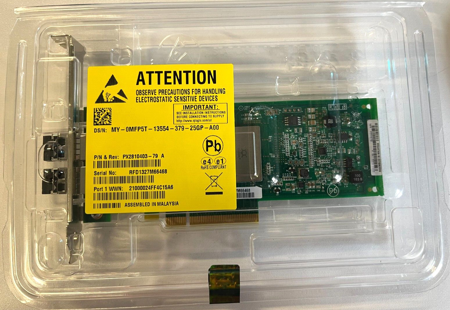 Dell FC Controller 0MFP5T / PX2810403-79 A; 8Gbps FC PCI-E - New with invoice