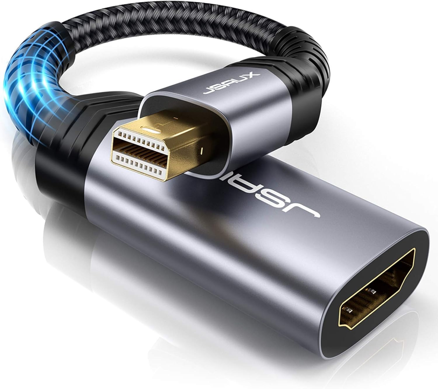 JSAUX Mini DisplayPort to HDMI Adapter– Compatible with MacBook Air 2017