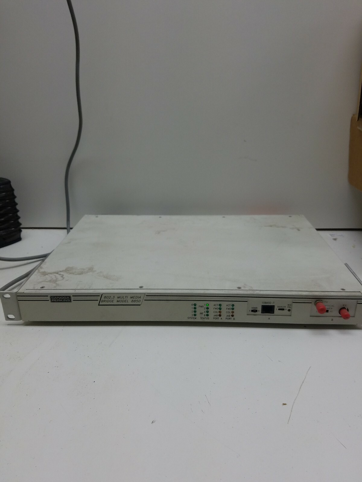CANOGA PERKINS 802.3 MULTI MEDIA BRIDGE MODEL 8850 8850M-300-601-1-FL Used