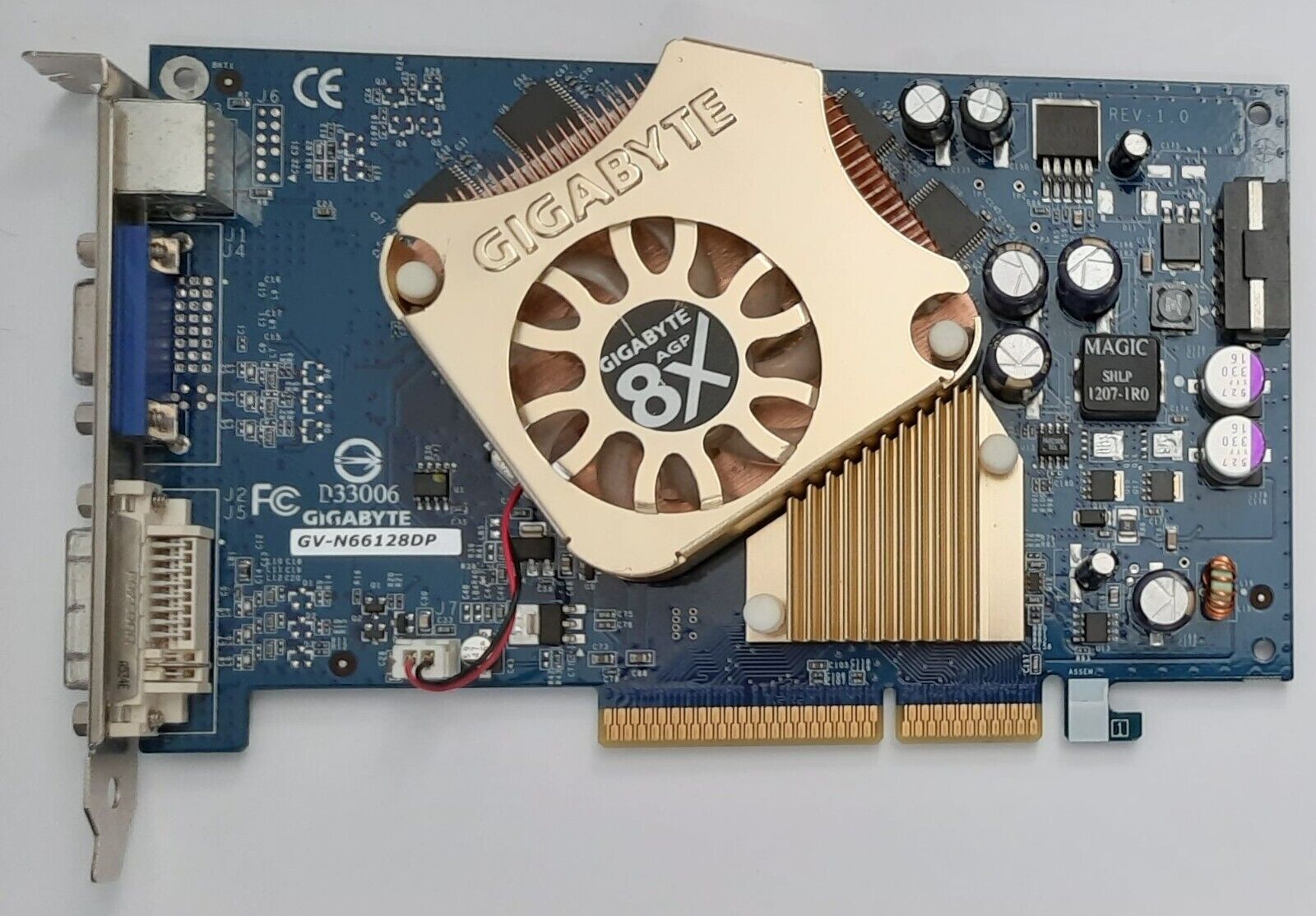 Gigabyte GV-N66128DP AGP Graphics Card (Nvidia GeForce 6600, 128MB, Retro, 2005)