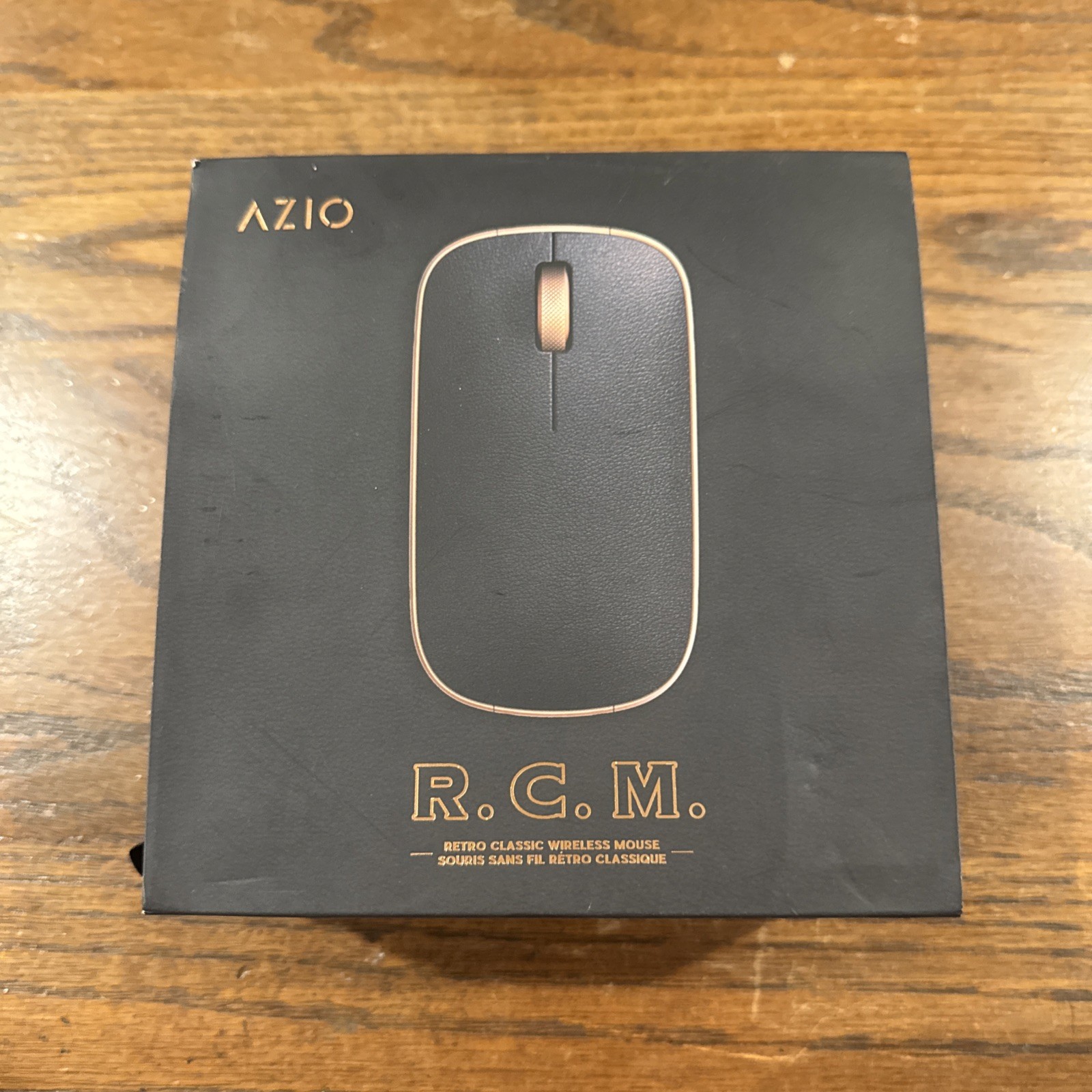 NOB Azio Bluetooth RM-RCM-L-03 Retro Classic Mouse (Artisan), Black and Gold
