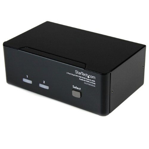 Startech SV231DD2DUA 2 Port Dual DVI USB KVM Switch w/ Audio