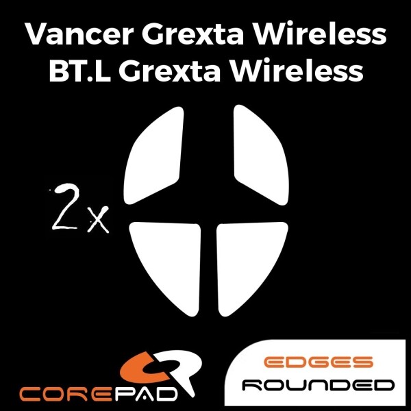 Corepad Skatez Vancer BT.L Grexta Replacement Mouse Feet Hyperglide PTFE Teflon