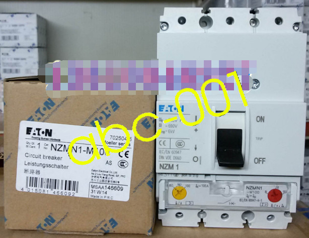 1PCS New Eaton Moeller  NZMN1-M100 NZMN1M100 Circuit Breaker 100A In Box Brand