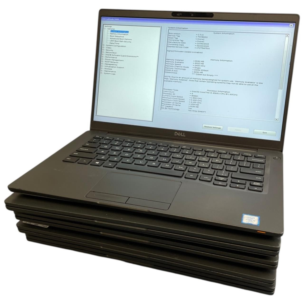 Lot of 5 | Dell Latitude 7400 Touch, Core i5-8365U 8GB RAM No SSD IR CAM (READ)