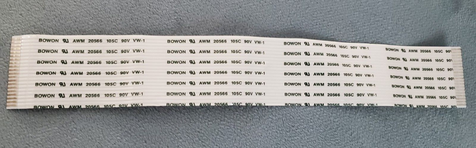 BOWON AWM 20566 EUNSUNG E129545 105C 90V VW-1 7" 20pin Flex Flat Ribbon Cable