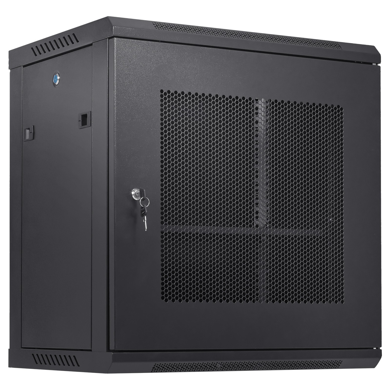 12U Wall Mount Network Server Rack Cabinet Enclosure 15.5'' Deep Door Lock