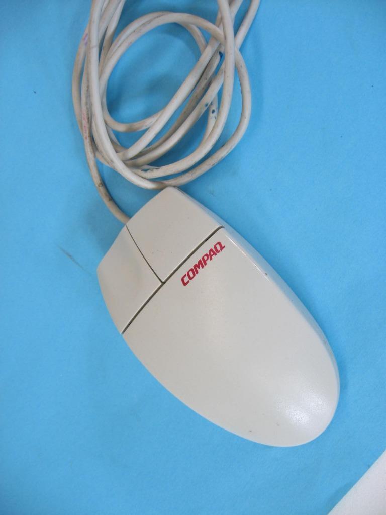 Compaq 166861-001 Logitech S34 PS/2 Two Button Wired Ball Mouse Cleaned Tested