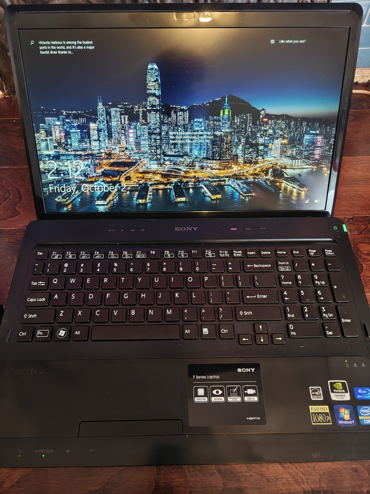 Sony VAIO VPCF236FM 16.4" FHD i7 8GB 500GB SSD GT540M Blu-Ray Win 10 OEM Charger