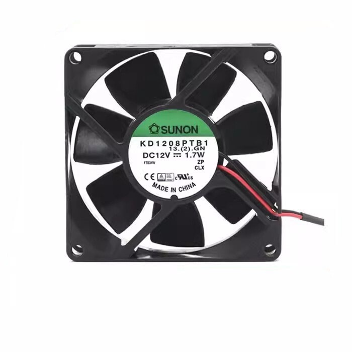 SUNON KD1208PTB1 8025 DC12V 1.7W 80*80*25MM 2-wire silent cooling fan