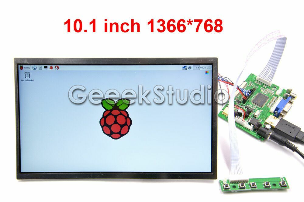 10.1 inch 1366*768 LCD Screen Display module kit for Raspberry Pi 3 / 2 Model B