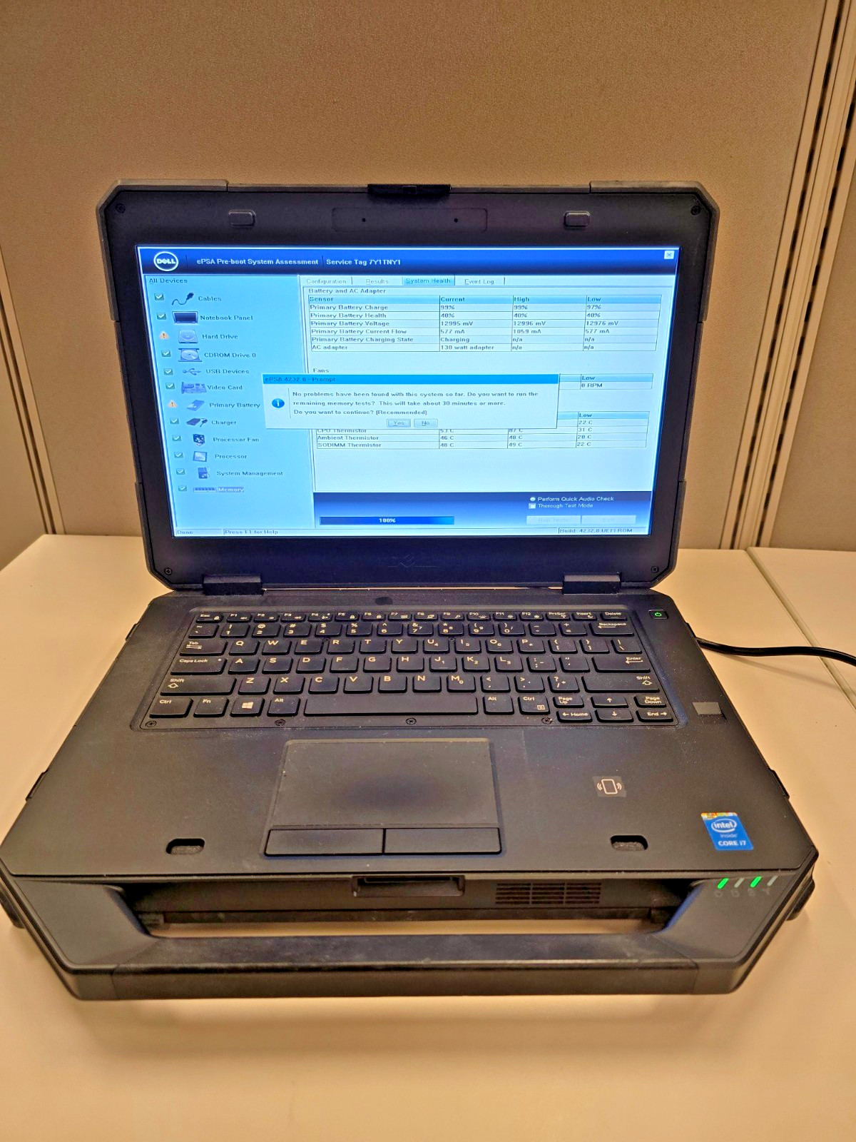 Dell Latitude Rugged 5404 14 i7 8GB RAM NO HD/CADDY/POWER ADAPTER *Still Works*