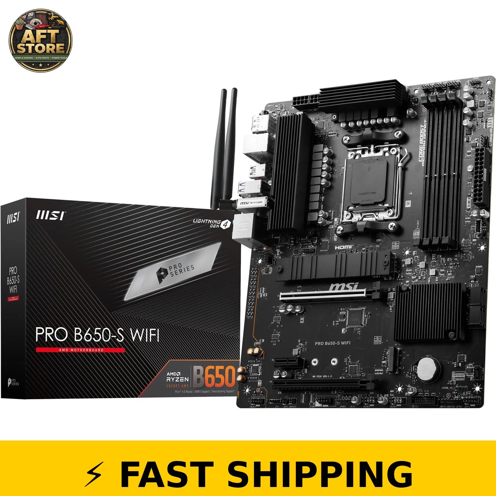 MSI PRO B650-S WiFi V1 Motherboard - ATX, Supports Ryzen 9000 Series