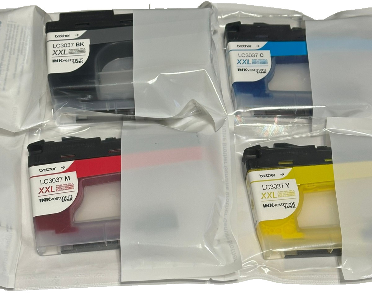 Genuine Brother LC3037 XXL Ink 4-Pack BK C M Y OEM Factory Sealed INKvestment
