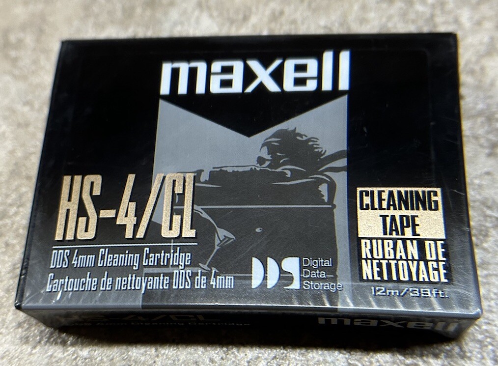 HS-4/CL Maxwell 4mm Cleaning Cartridge For DDS & DDS2,3,4 Data Storage Drives