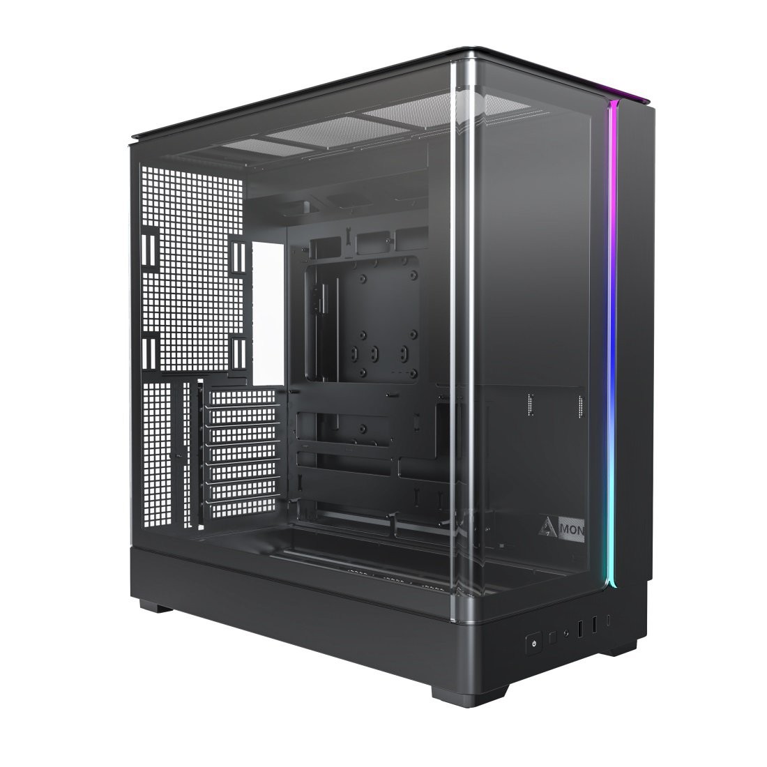 MONTECH KING45B CS-K45B5 ATX Mid Tower PC Case Curved Panoramic Glass Black
