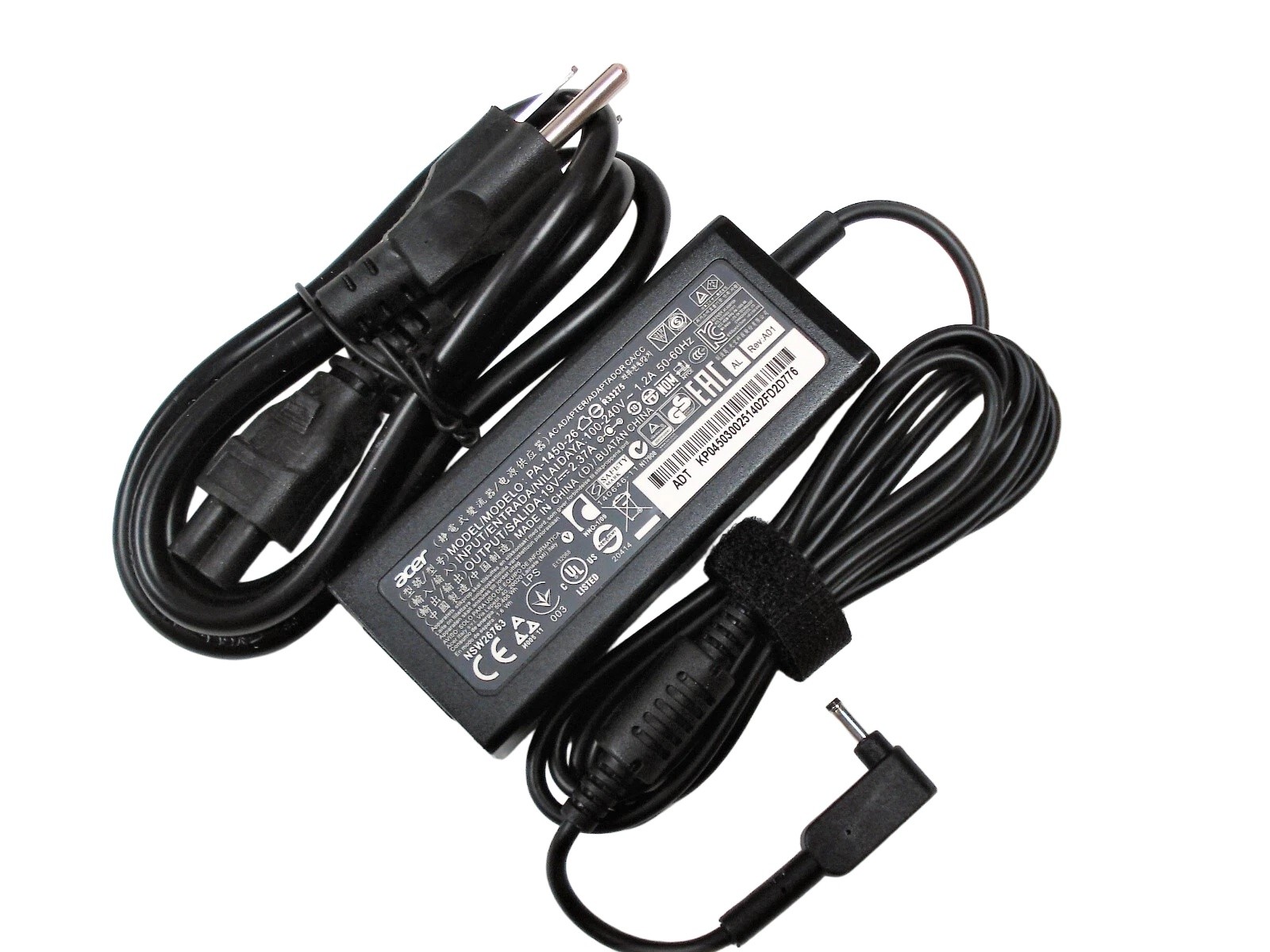 Genuine Acer Laptop Charger 45W 19V 2.37A AC Adapter PA-1450-26 A13-045N2A 3.0mm
