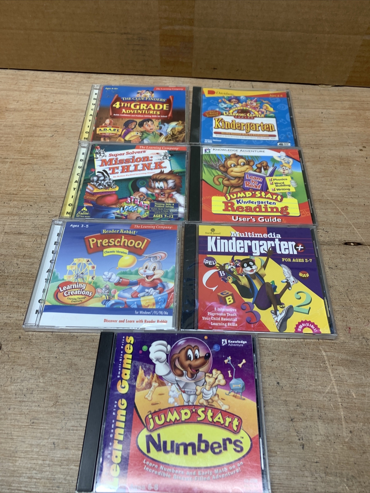 Lot Of 7 Knowledge Adventure Learning Company CDs Ages PK, 4-8