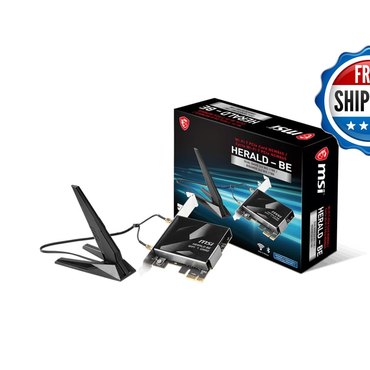 MSI Herald-BE WI-FI 7 MAX (Wi-Fi 7, 802.11BE, Bluetooth 5.4, PCIe, Multi-Link