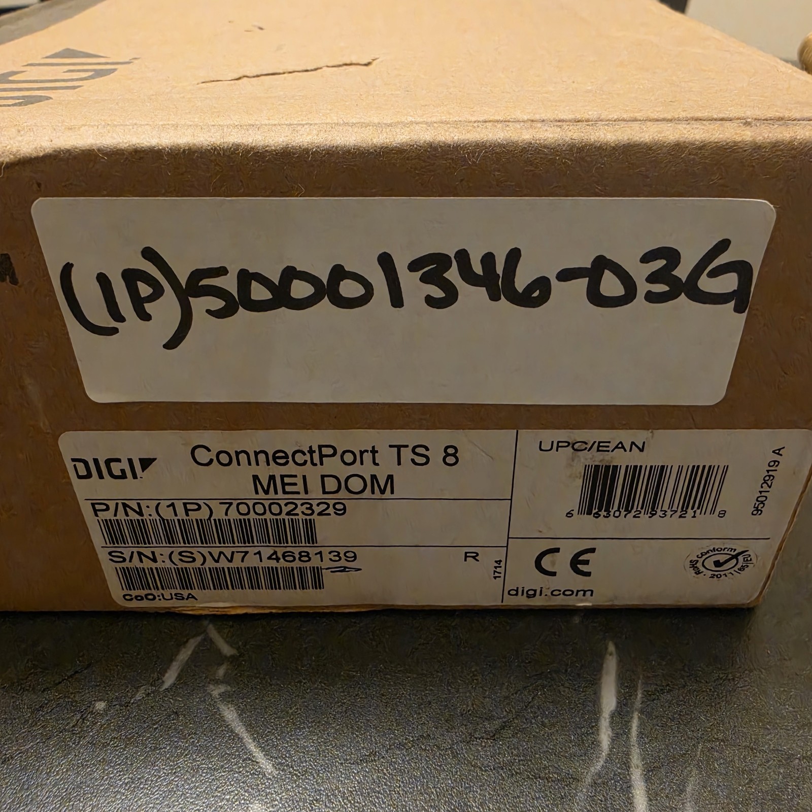 70002329 Digi ConnectPort TS 8 MEI Serial Ethernet Server RS232/422/485 NOS
