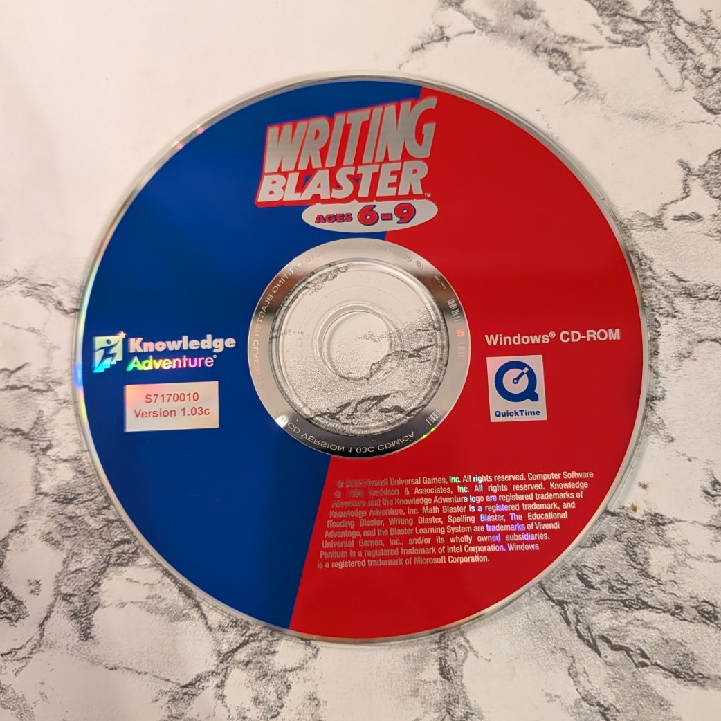 Knowledge Adventure Writing Blaster Ages 6-9 Windows CD-ROM *DISK ONLY*