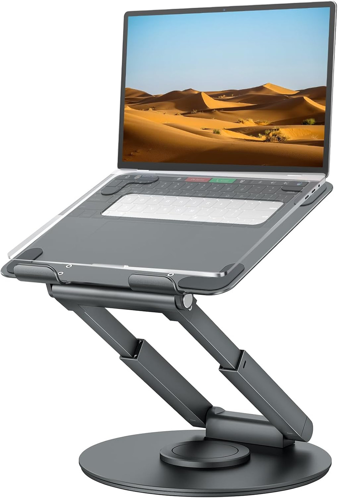 Telescopic Laptop Stand for Desk with 360 Degree Swivel Height Adjustable Riser