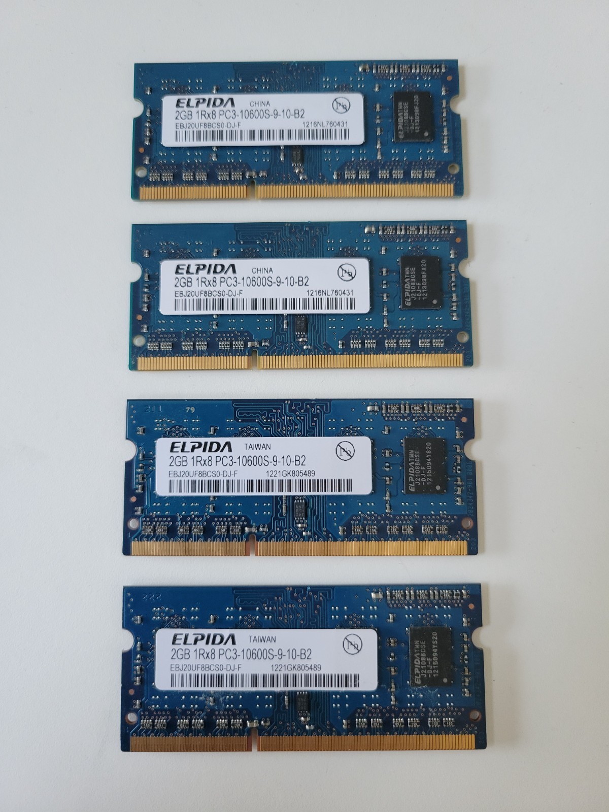 ELPIDA 2GB RAM Memory PC3-10600S-9-10-B2 from iMac A1311