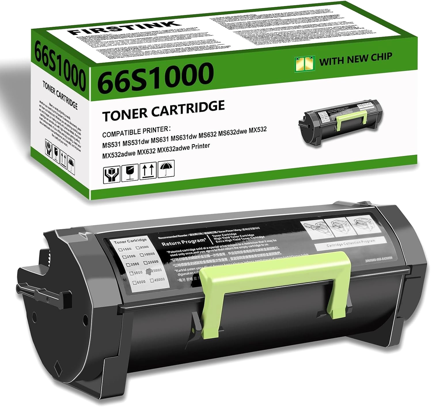 66S1000 Black Toner Compatible Lexmark MS531 MS631 MS632 MX532 MX632 Series