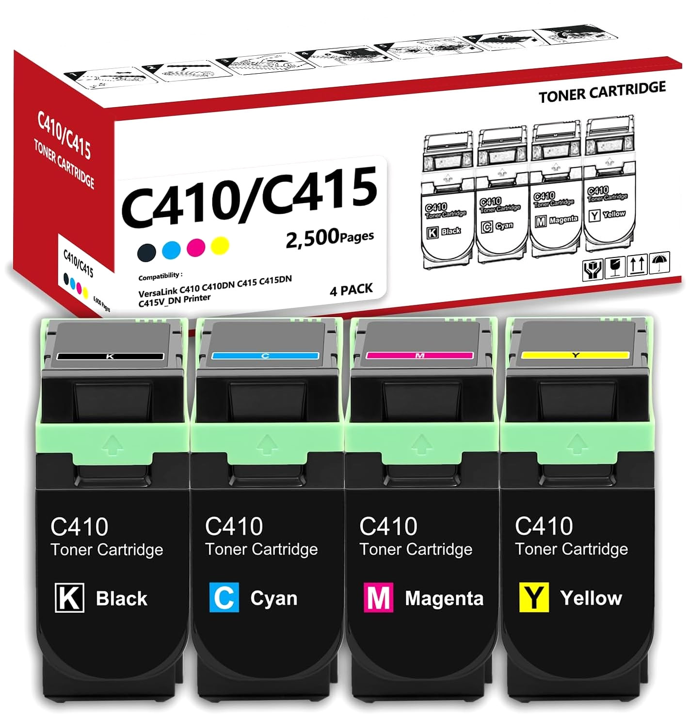 Toner Cartridge for Xerox VersaLink C410/C410DN, C415, C415DN & C415V_DN Printer