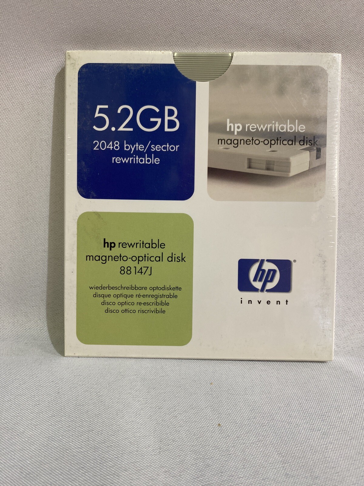 HP 88147J 5.2 GB Rewritable 2048 B/S MO Optical Disk - Media, New sealed