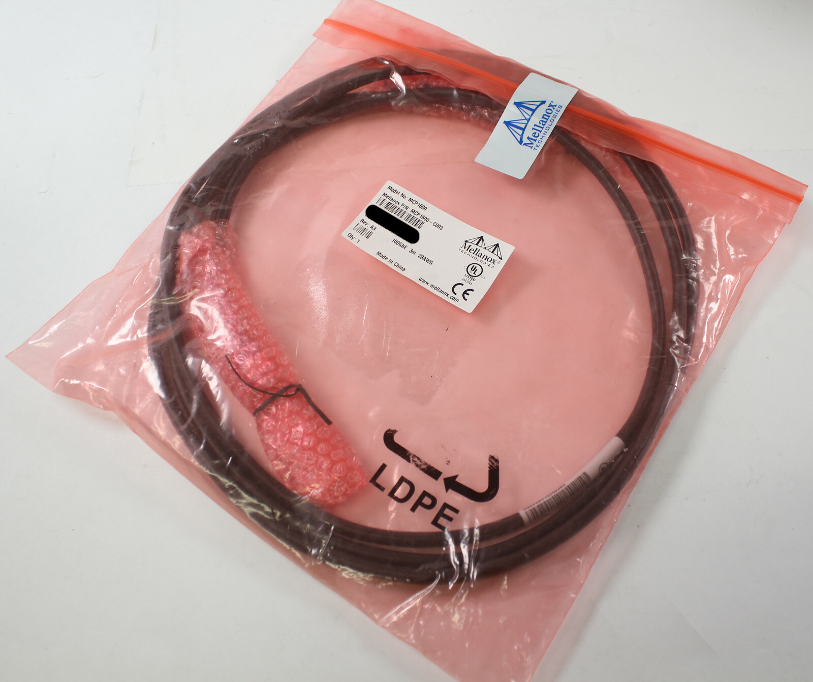 Mellanox Passive Copper Cable Eth 100gbe 100gb/S Qsfp 3m MCP1600-C003
