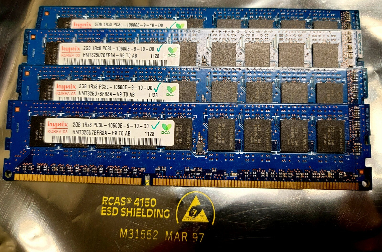 16GB (8x2GB) Hynix 1Rx PC3L-10600E DDR3 ECC Unbuffered Server RAM Memory Lot of