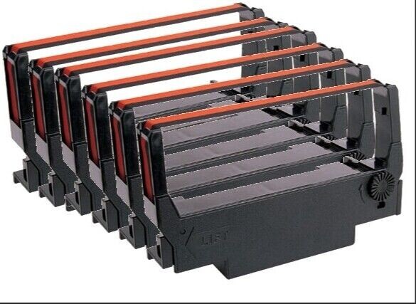 6 EA Toast TKP300 Compatible Black/Red RIBBON Individually Sealed
