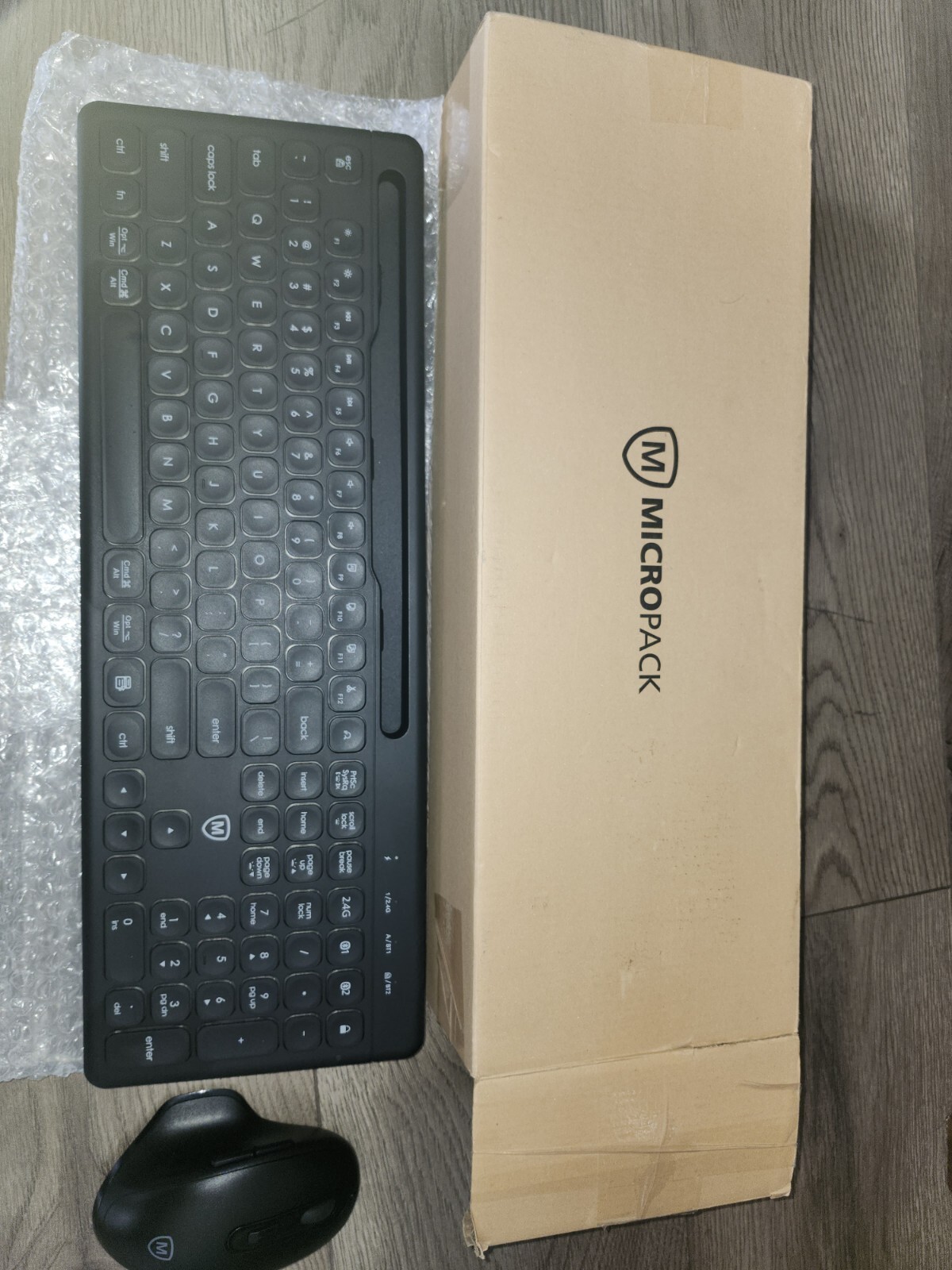 Wireless Keyboard and Mouse, MicroPack Bluetooth Keyboard and Mouse, 7...