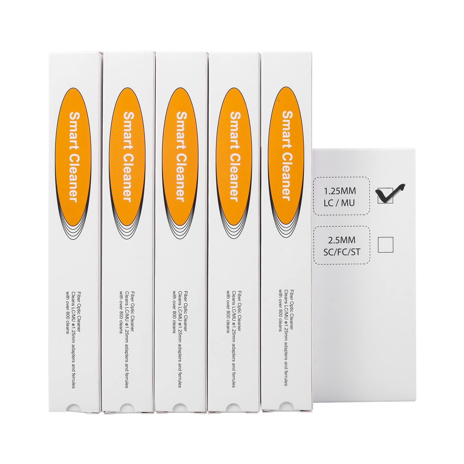 LC/MU Fiber Cleaner Pen, 800+ Cleans, 5pcs