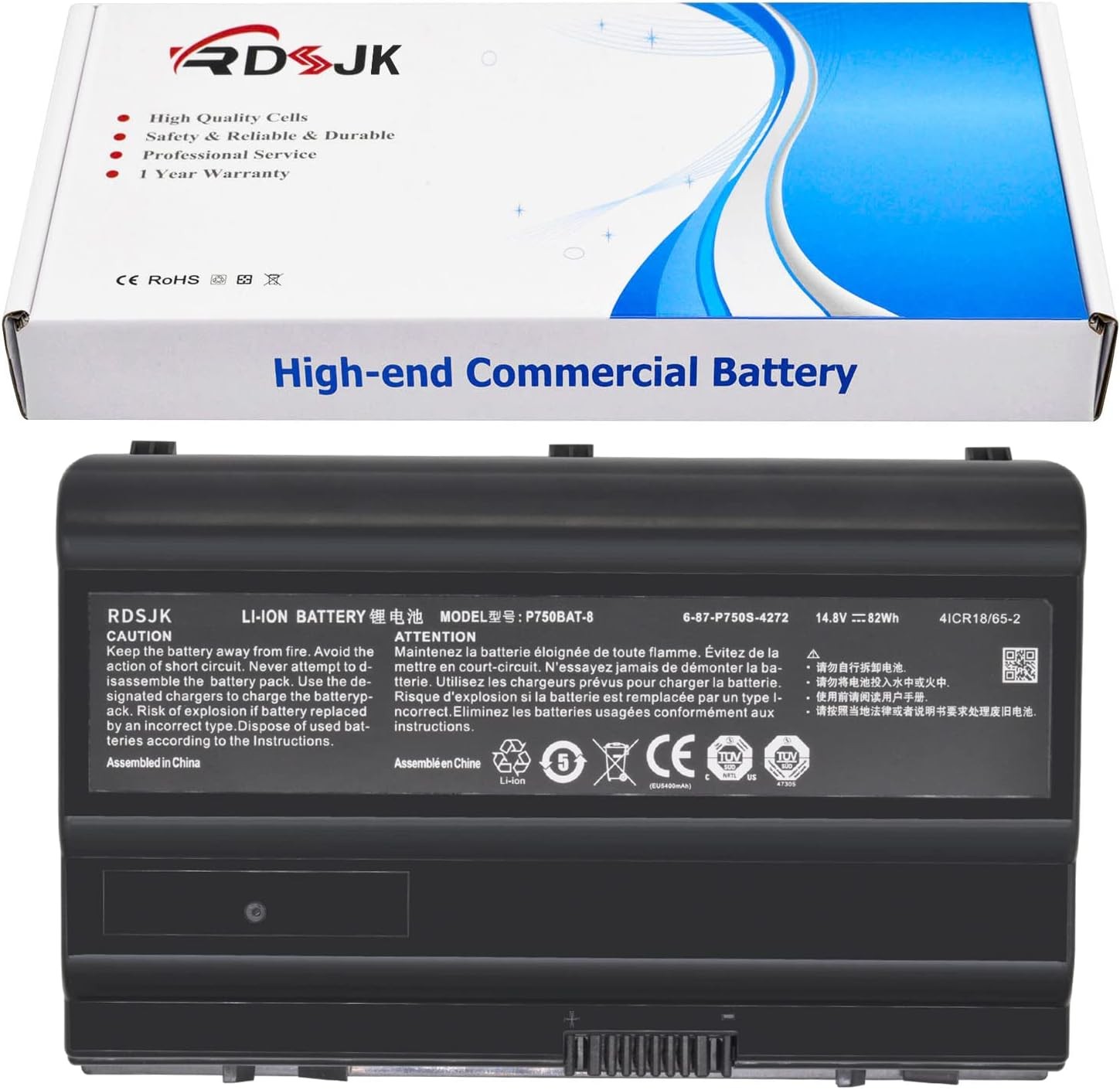 P750BAT 8 Laptop Battery for Clevo P750DM3 G P750ZM P751DM P751ZM P770DM P770ZM