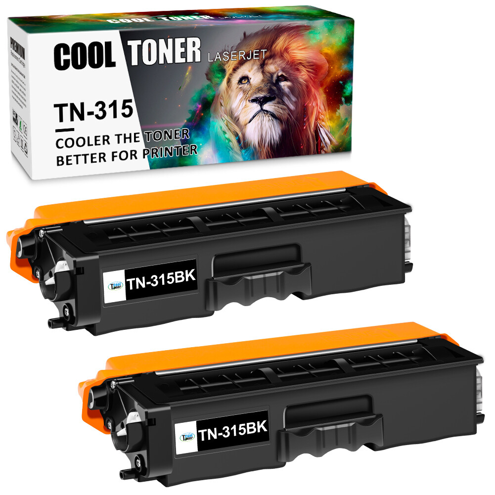 2PK Black TN315 Toner for Brother TN-315BK HL-4150CDN MFC-9560CDW MFC-9970CDW