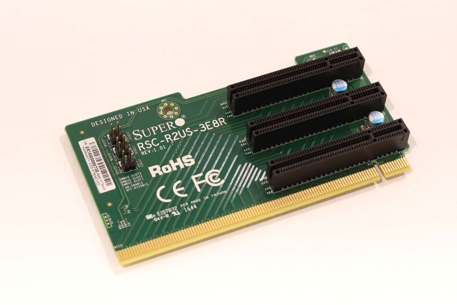 SuperMicro 2U 3-Slot Left-Hand Side PCIe Riser Card P/N: RSC-R2US-3E8R Tested