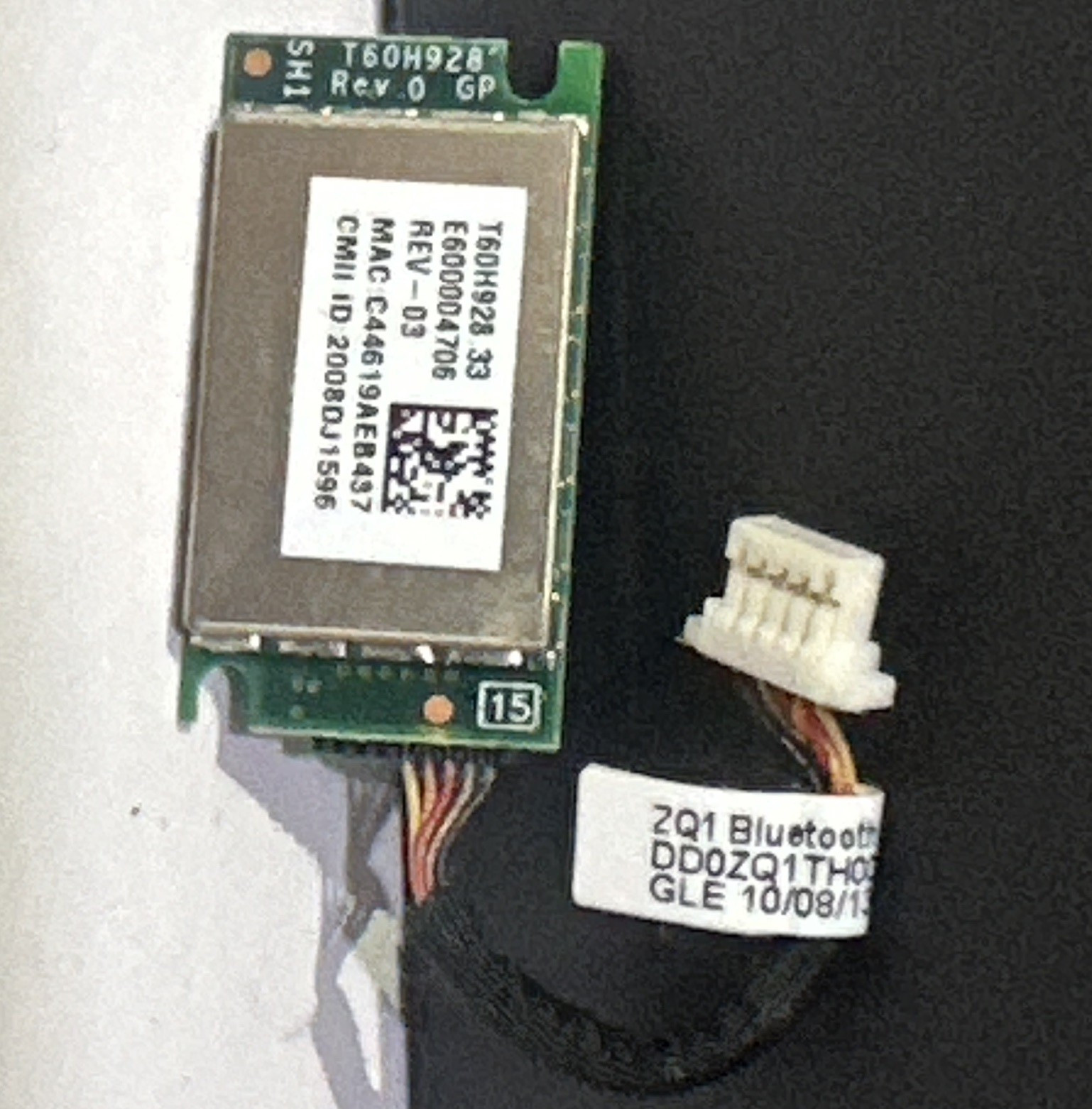 Broadcom BCM92046 Bluetooth Module w/ Cable 12 Mbps Internal Connector 1 Port
