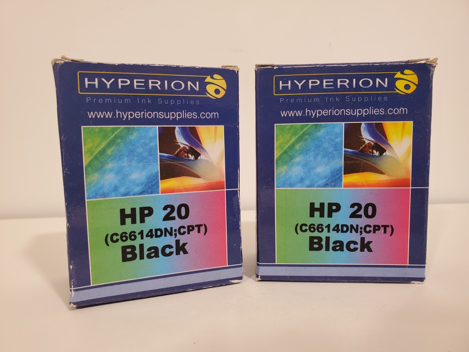 2- Hyperion HP 20 Black Ink Cartridges (C6614DN;CPT) Open Box, Sealed