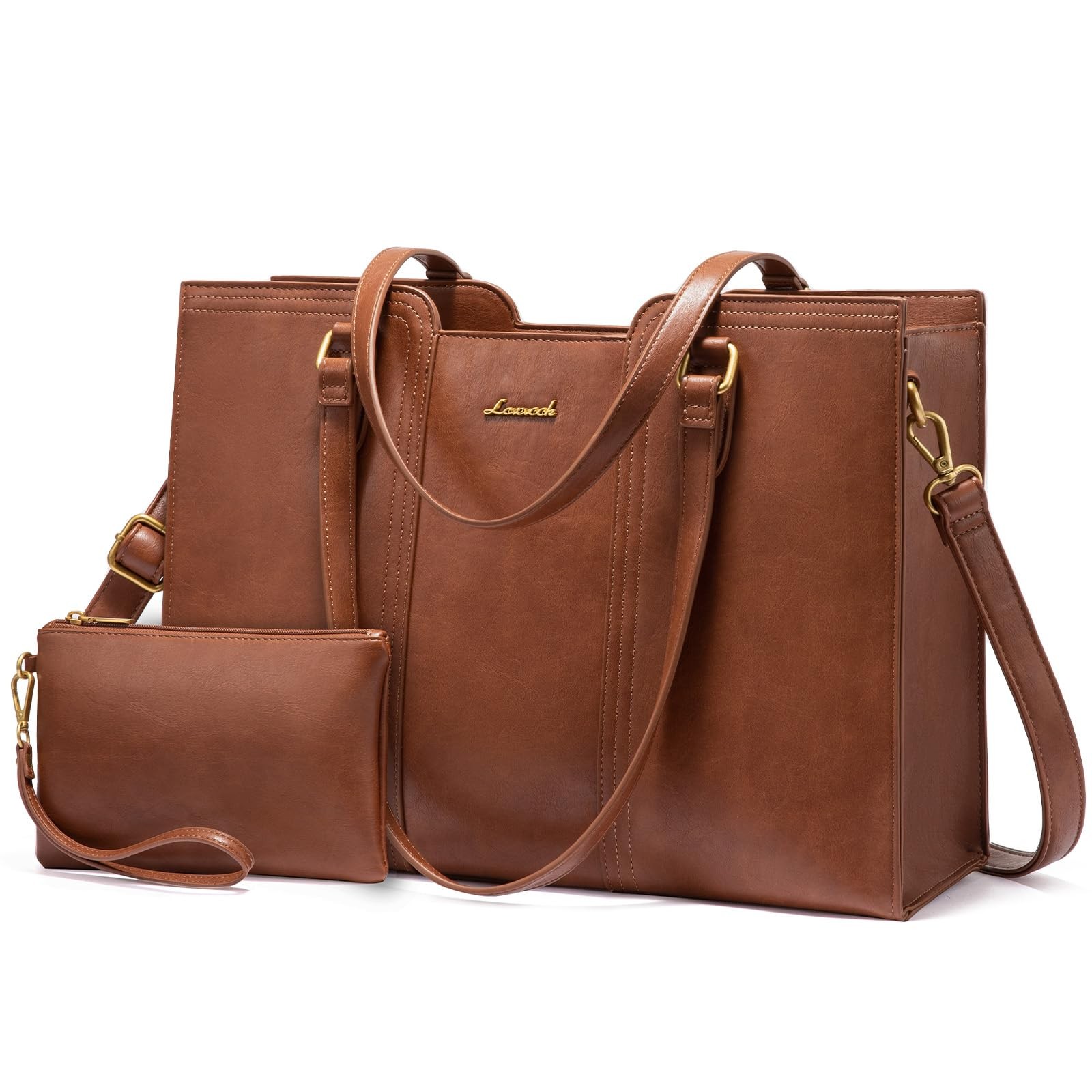 15.6 inch Laptop Bag for Women - Waterproof Work Bag for Women & Vintage Lapt...